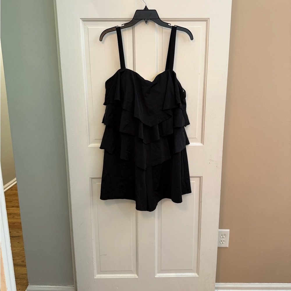 Fit 4U Black Ruffle Women's swimsuit 18W